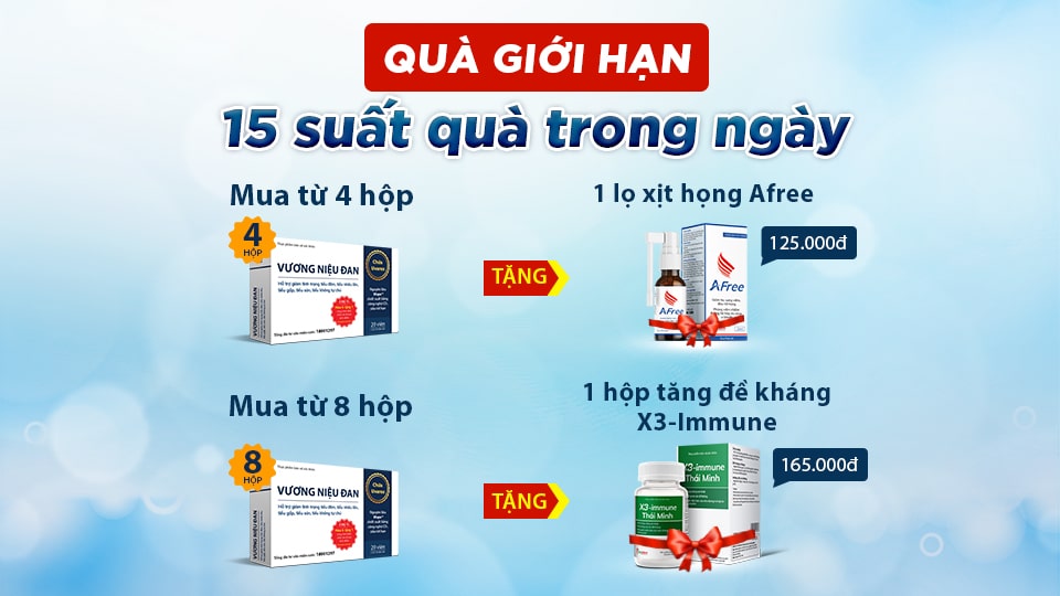 THÊM QUÀ THÊM VUI - 15 suất quà GIỚI HẠN mỗi ngày từ Vương Niệu Đan